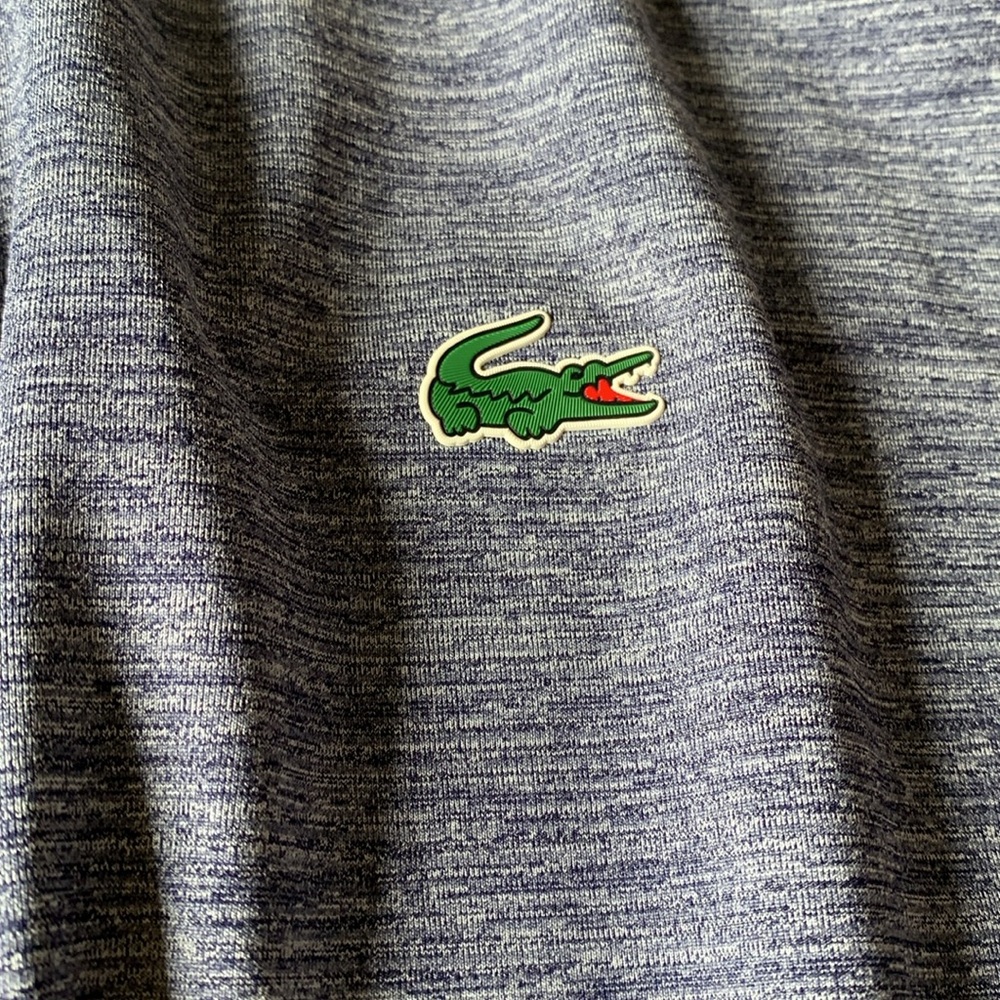 Lacoste Sport Blue Lightweight Jacket with Mock Neck - Picture 13 of 16